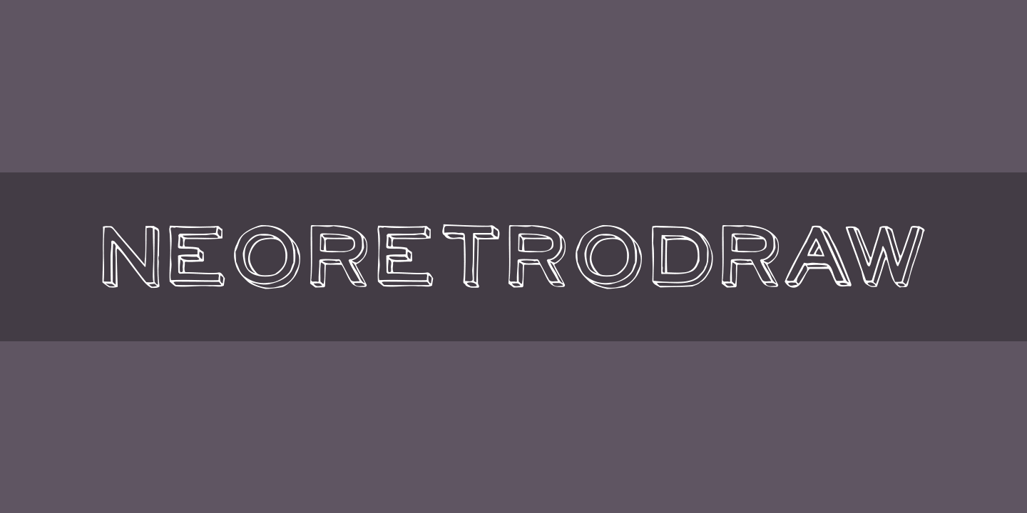 Пример шрифта NeoRetroDraw